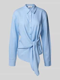 GUIDO MARIA KRETSCHMER WOMAN Slim fit linnen blouse met knoopdetail model 'MATHILDA'