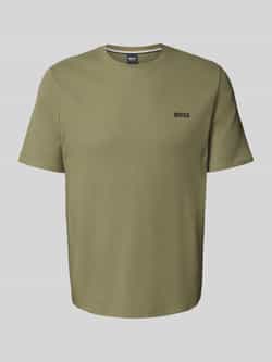 Boss Regular fit T-shirt met wafellook