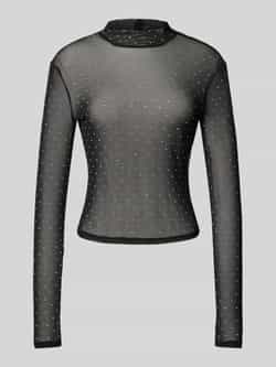 Only Slim fit shirt met lange mouwen en strass-steentjes model 'SIVAL'