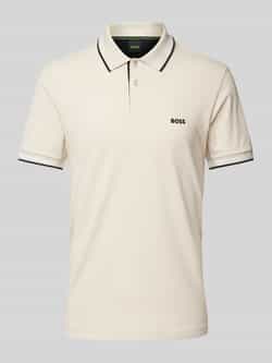 BOSS Green Poloshirt met labeldetail model 'Paul'