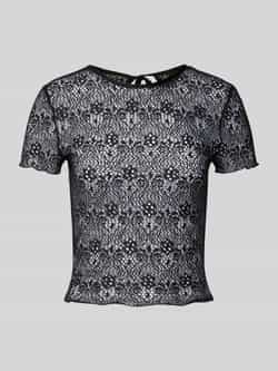 Only Slim fit top met subtiel motief model 'SOME'
