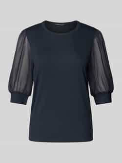 LUISA CERANO T-shirt in riblook met ronde hals