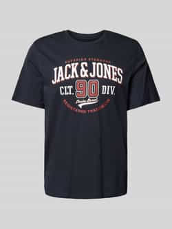 jack & jones T-shirt met labelprint model 'ELOGO'