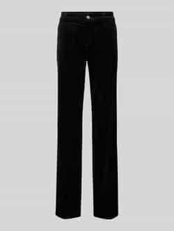 CAMBIO Straight leg jeans met labelapplicatie model 'TESS'