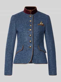 WHITE LABEL Slim fit blazer van wolmix met klepzakken