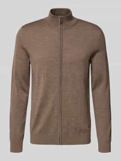 JOOP! Collection Gebreid jack van scheerwol met opstaande kraag model 'Davis'