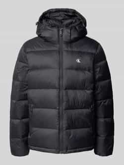 Calvin Klein Jeans Gewatteerd jack met logo en ritszakken