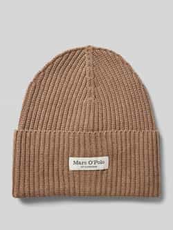 Marc O'Polo Beanie van puur katoen met brede omslag