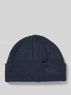 Superdry Beanie met brede omslag en logostitching