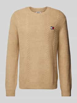 Tommy Jeans Gebreide pullover met kabelpatroon model 'SLIM CABLE'
