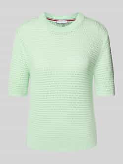 Tommy Hilfiger Regular fit gehaakte pullover van katoenmix