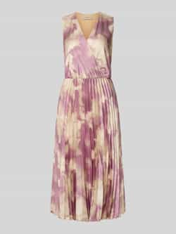 RINASCIMENTO Cocktailjurk in midi-lengte in geplooide look