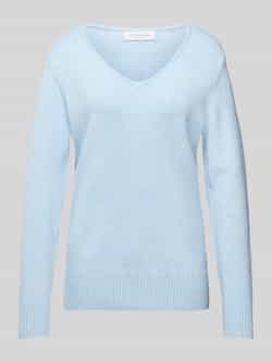 Christian Berg Woman Gebreide pullover met afgeronde V-hals
