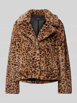 Vero Moda Kort jack van imitatiebont met dierenprint model 'LISSY'
