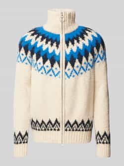 Gant Gebreid jack met ritssluiting model 'JACQUARD'