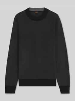 Boss Orange Regular fit gebreide pullover van een mix van katoen en kapok model 'KLAPOK'