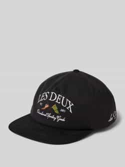 Les Deux Baseballpet met labelstitching en viscose