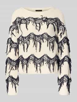 Oui Gebreide pullover met applicaties