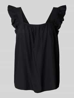 Pieces Relaxed fit top van een mix van viscose en linnen model 'PIA'