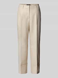 Marc Cain High waist broek van linnenmix met steekzakken