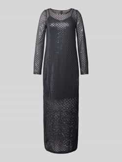 Vero Moda Loose fit jurk met pailletten en rastermotief van pailletten op mesh model 'SAFINA'