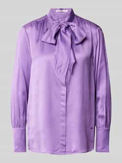 BRAX Regular fit blouse van viscose met strikdetail model 'Vivi'