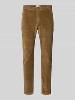 Jack & jones Slim fit stoffen broek in ribcordlook model 'Marco'