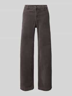 Buena Vista Straight leg broek met labeldetail