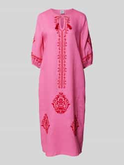 Emily Van den Bergh Linnen jurk met steekzakken