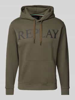 Replay Hoodie met labelprint