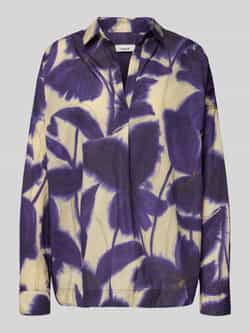 0039 italy Blouse met lange mouwen met V-hals model 'DERRY'