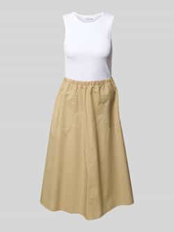 S.Oliver RED LABEL Regular fit midi-jurk van katoenmix
