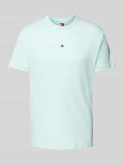 Tommy Jeans Regular fit T-shirt van puur katoen met labelstitching