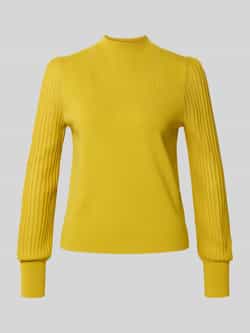 Zero Gebreide pullover van viscosemix met ballonmouwen