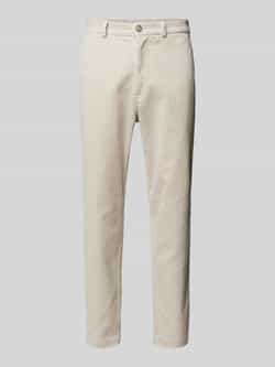 Casual friday Regular fit corduroy broek met riemlussen model 'Pepe'