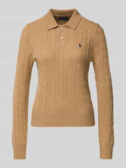Polo Ralph Lauren Slim fit shirt met lange mouwen van wolmix met kasjmier