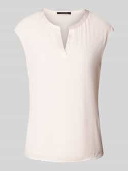 Comma T-shirt van viscosemix met vleermuismouwen