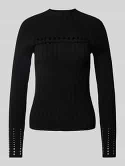 Liu Jo White Gebreide pullover met opstaande kraag