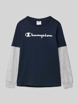Champion Shirt met lange mouwen en labelprints
