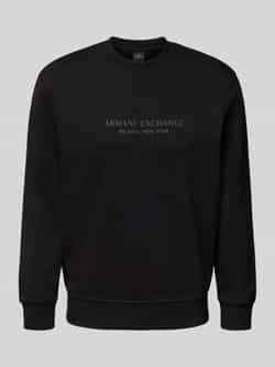 Armani Exchange Sweatshirt met labelprint en ronde hals