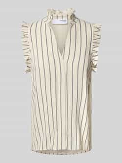 Selected Femme Blousetop van een mix van viscose en linnen model 'VIVA'
