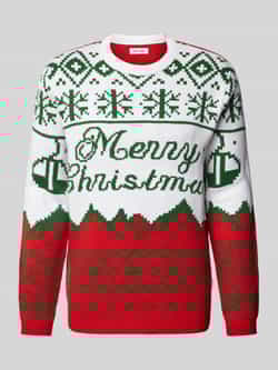 Only & Sons Kersttrui met motief- en statementstitching model 'XMAS'
