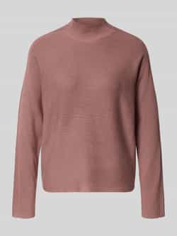 Comma Gebreide pullover van viscosemix met opstaande kraag