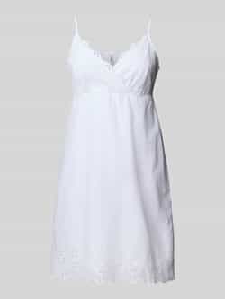 Only Licht uitlopende minijurk met broderie anglaise model 'LOU LIFE'