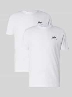 Alpha Industries Shirt met ronde hals Basic T Small Logo 2 Pack (set 2-delig)