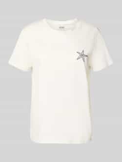 Ichi T-shirt met motiefstitching model 'CAMINO'