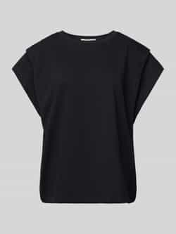 Bash T-shirt met geribde ronde hals