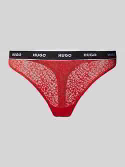 HUGO String met elastische band met label
