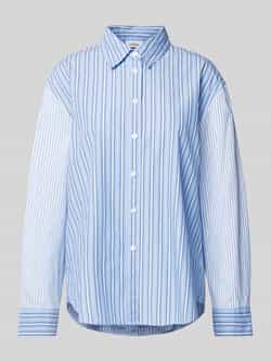 S.Oliver RED LABEL Relaxed fit overhemdblouse van katoen en popeline met streepmotief