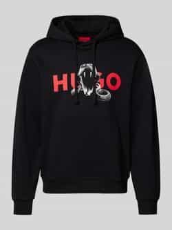 Hugo Boss Dierenprint Hoodie Sweater Black Heren